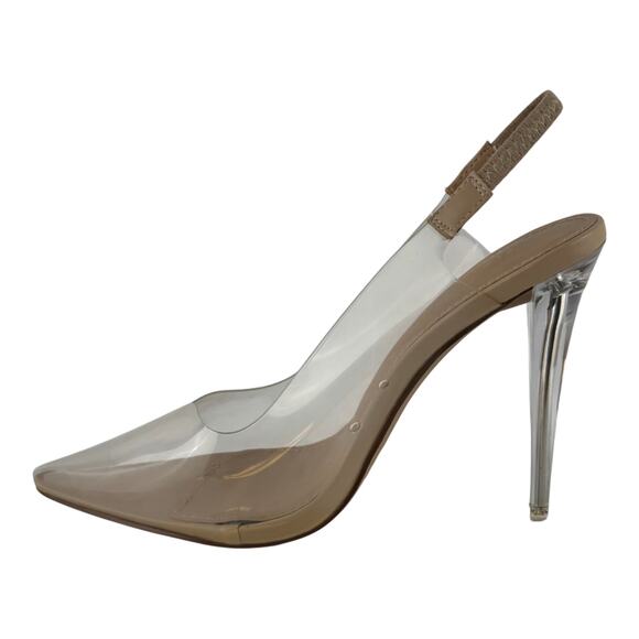 ShoeDazzle “Sachaa” Pumps – Beige/Clear (Size 10) - Picture 1 of 3